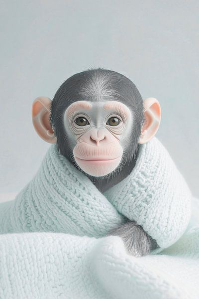 Chimpanzee baby... by Ans Bastiaanssen