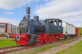 Old steam locomotive in Magdeburg's Port of Science by t.ART