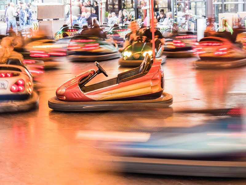 Bumper car at the fairground by Martijn Tilroe