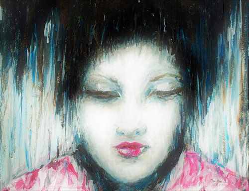 Geishas et kimonos -6 Peints à la main.