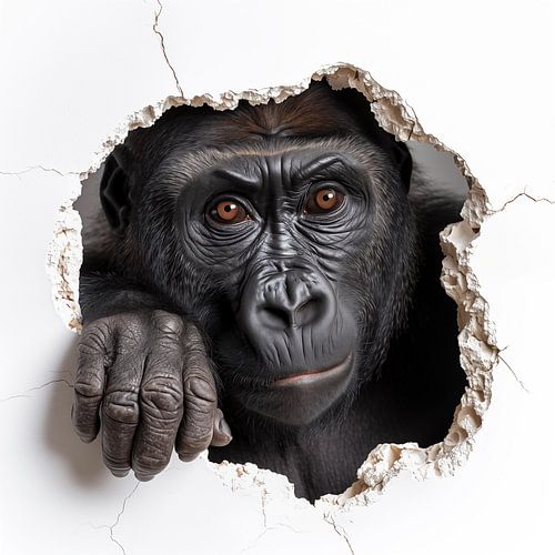 Gorilla von der Wand