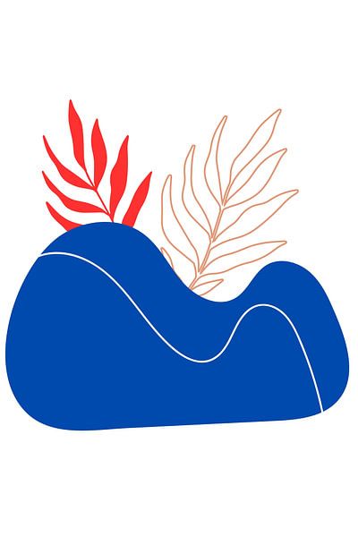 Blaue Farne Abstrakte Illustration von ComfortQ