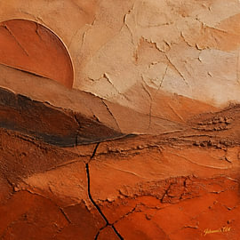 Sun-Scorched Earth 2: A Masterpiece of Texture and Tone by Johannas Art Creations