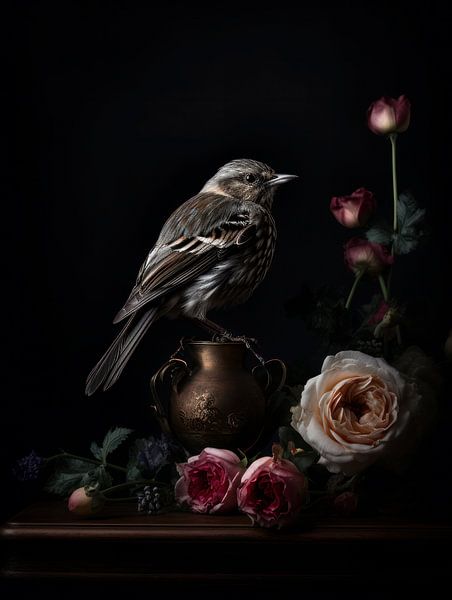 A Bird in Rembrandt Light by Eva Lee