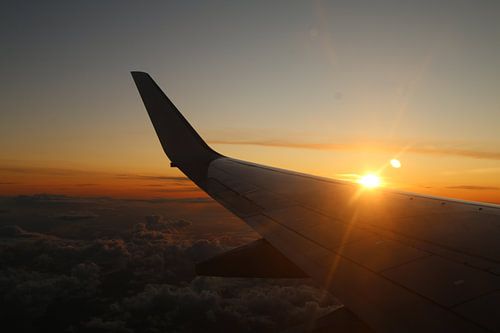 Sunrise in a plane