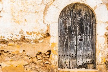 Vieux fond de porte d'entrée en bois sur Alex Winter