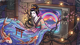 Geisha, Japon sur my pixel art