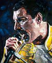 Freddie Mercury peinture par Jos Hoppenbrouwers Aperçu