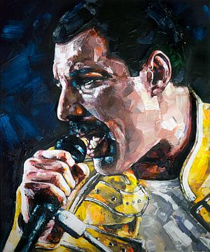 Freddie Mercury schilderij van Jos Hoppenbrouwers