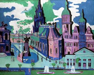 Ansicht von Dresden: Schlossplatz (1926) von Ernst Ludwig Kirchner. von Studio POPPY