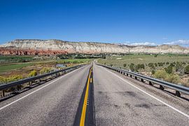 Road through the desert landscape of Utah in the United States of America by Marc Venema