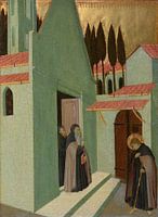 Saint Antoine quittant son monastère