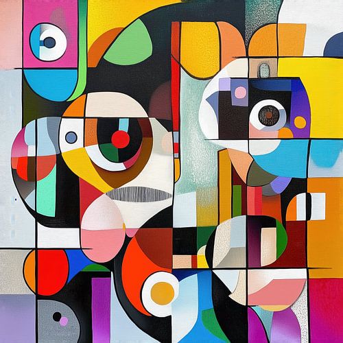 Abstracte unieke vormen en ogen