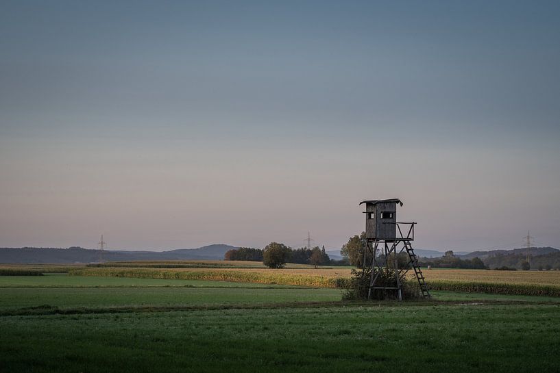 Hochsitz im Abendlicht von Jürgen Schmittdiel Photography