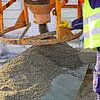 Construction of a concrete ring to secure a building after partial demolition of a warehouse buildin by Babetts Bildergalerie