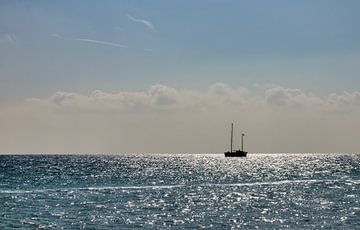 Boot op zee van Connie de Graaf