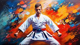 Karate vechtsport met pak