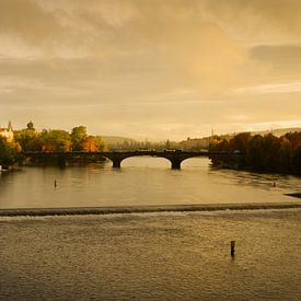 Prague bridge / Praag Tsjechie van Marika Fugee