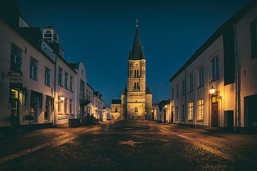 An abandoned square in Thorn, the white town in Limburg