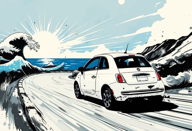 Fiat 500 – The Zen of Motion Ocean Wave by MIROKKU