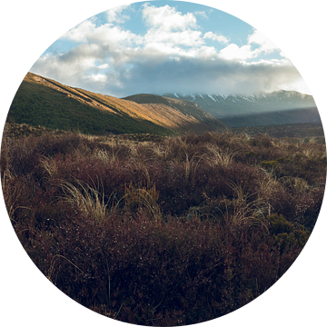 Tongariro Crossing in Nieuw-Zeeland bij zonsopkomst van Linda Schouw