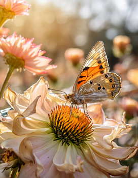 Schmetterling auf der Suche nach Nektar