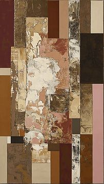 Abstract surrealistisch droomlandschap in vintage kleuren van Aden Pink Studio