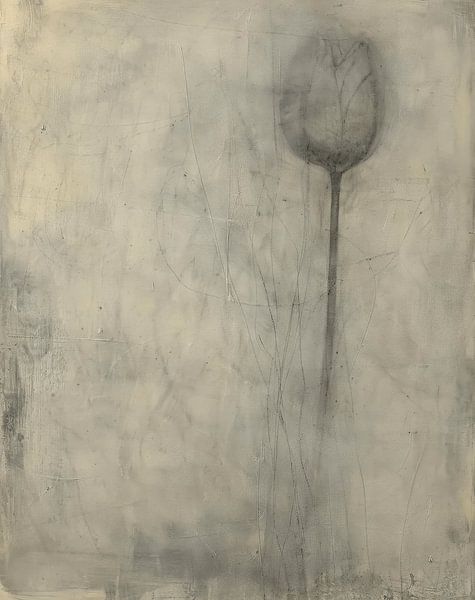 Tulipe dans le style wabi-sabi par Japandi Art Studio