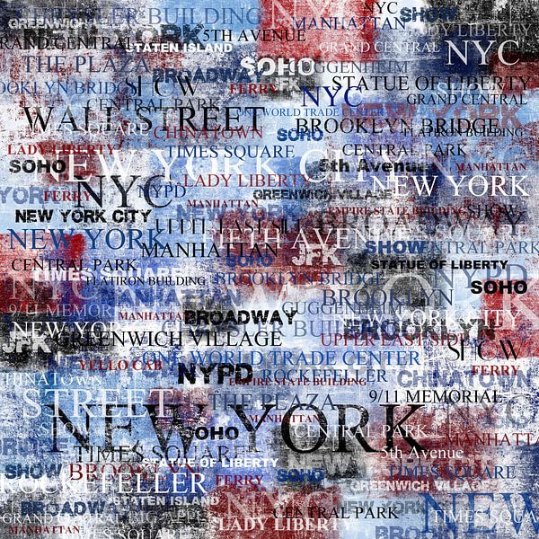 Word Wall Art New York by WordWallArts by Monique