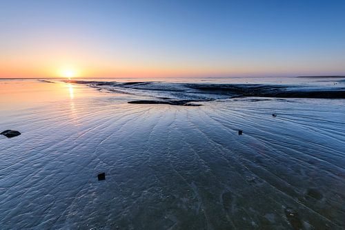 Zonsopgang over de Dollard bij Punt van Reide