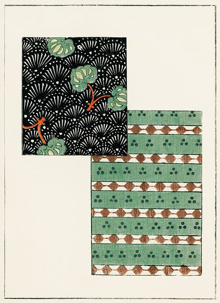Japanese pattern. Traditional vintage Japanese ukiyo-e by Dina Dankers