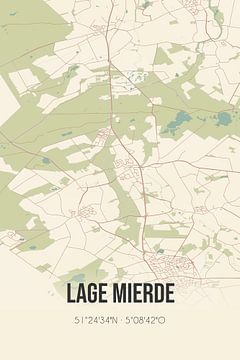 Vintage map of Lage Mierde (North Brabant) by Rezona