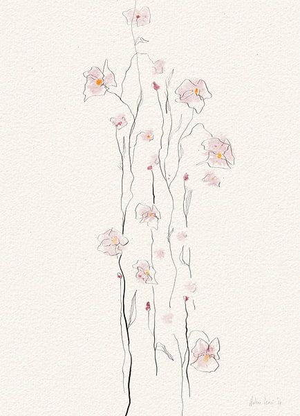 SKYHIGH SWEET PINK digitales Aquarell von AnkieArt