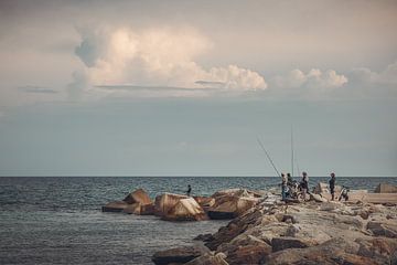 Het strand van Barcelona van Piotr Aleksander Nowak