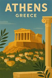 Athens by Poster Art Shop