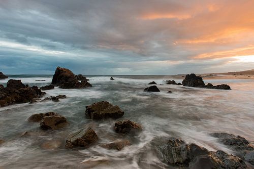 zonsopgang aan de Spaanse kust, Asturië