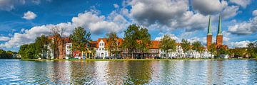 Lübeck Malerviertel in het centrum van de oude stad. van Voss fotografie