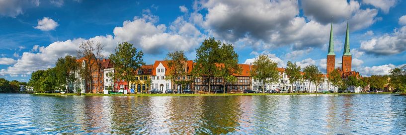 Lübeck Malerviertel in het centrum van de oude stad. van Voss fotografie
