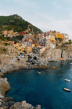 Colored houses in Cinque Terre by Yaira Bernabela