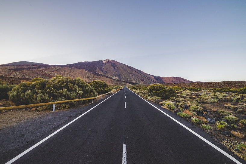 De weg naar de punt van de Vulkaan El Teide von Dimitri van Beerschoten