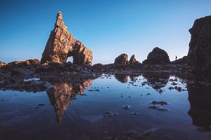 Asturias Playa Playa Campiecho plage avec réflexion