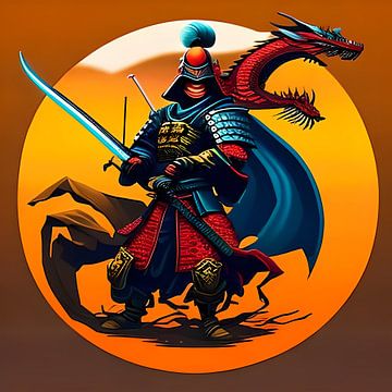 Drache Samurai von San Creative