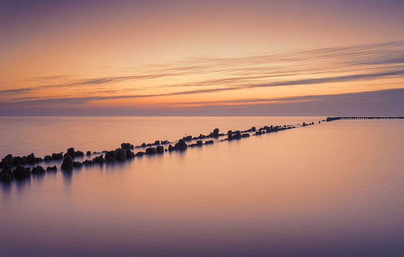 Poles in the water at Hindeloopen during sunset by KB Design & Photography (Karen Brouwer)