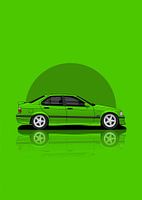 Kunstwagen 1997 BMW M3 E36 grün