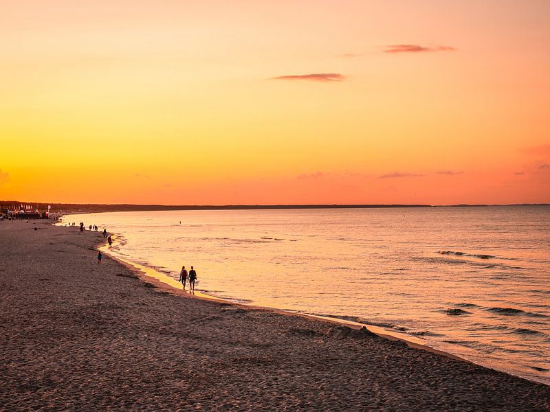 Zinnowitz in de Oostzee met zonsondergang van Mustafa Kurnaz