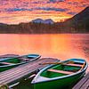 Lever de soleil sur le lac Hintersee à Ramsau sur Martin Wasilewski