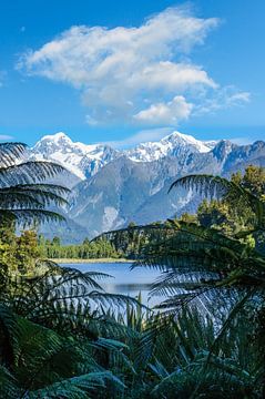 Uitzicht op Lake Matheson, Nieuw Zeeland van Christian Müringer