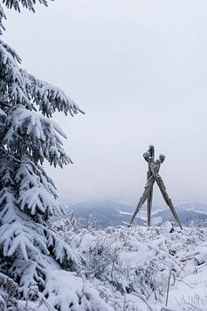 Lothardenkmal im Winterkleid