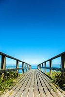Wooden path towards the beach