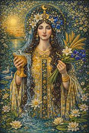 Gemälde der Göttin Haurvatat. von Johannes